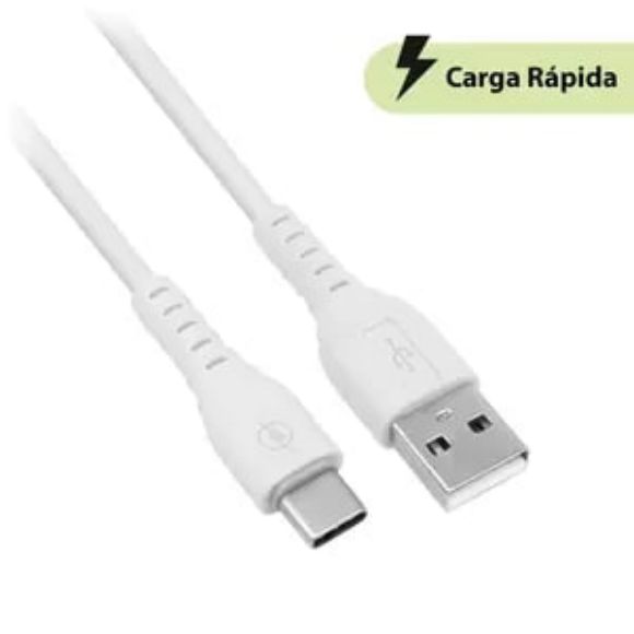 Imagen de PAQ. C/3 - DATA COMPONENTS - FASTCHARGE CABLE USB V3.0 A-TIPO C BLANCO 1M