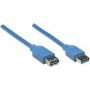 Imagen de PAQ. C/2 - IC - CABLE USB V3.2 EXT. TIPO A 3.0M AZUL 5 GBPS