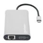 Imagen de MANHATTAN - DOCKING USB-C 12 PTOS, HDMIX3, USB-C PD/USB-C/2XUSBV3.2/2XUSBV2.0, RED/SD/MICRO SD
