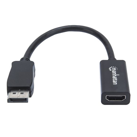 Imagen de PAQ. C/2 - MANHATTAN - ADAPTADOR DISPLAYPORT M A HDMI H, CABLE 15CM 1080P