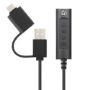 Imagen de MANHATTAN - CONVERTIDOR USB 2.0 / USB-C A TARJETA SONIDO 3.5 MM, CABLE CON CONTROLES