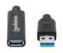 Imagen de MANHATTAN - CABLE USB V3.0 EXT. ACTIVA 10.0M NEGRO