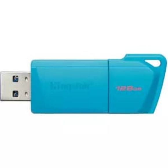 Imagen de PAQ. C/2 - KINGSTON - USB 3.2 MEMORIA KINGSTON 128GB DT EXODIA M AQUA-AZUL NEON