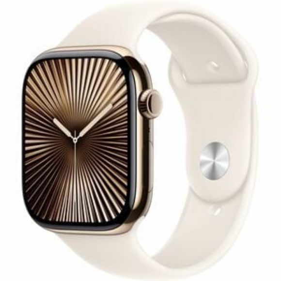 Imagen de APPLE - APPLE WATCH SERIES 10 GPS + CEL LULAR 46MM GOLD TITANIUM CASE WITH