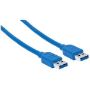 Imagen de PAQ. C/2 - IC - CABLE USB V3.2 A-A 1.8M AZUL 5 GBPS