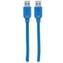 Imagen de PAQ. C/2 - IC - CABLE USB V3.2 A-A 1.8M AZUL 5 GBPS