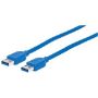 Imagen de PAQ. C/2 - IC - CABLE USB V3.2 A-A 1.8M AZUL 5 GBPS