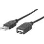 Imagen de PAQ. C/5 - IC - CABLE EXTENSION USB V2.0 TIPO A 0.9M NEGRO