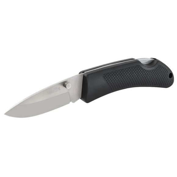 Imagen de WALLIS - NAVAJA CON MANGO PVC NEGRO, HOJA LISA DE 6.3 CM LARGO