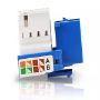Imagen de PAQ. C/10 - BELDEN - CONECTOR JACK ENSON CAT6 COLOR AZUL
