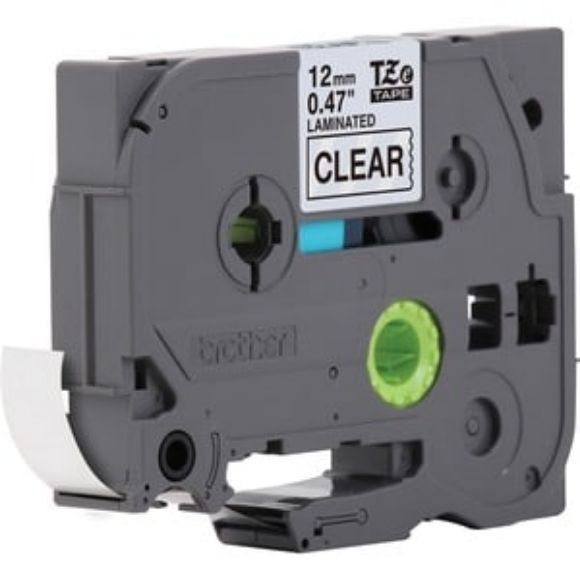 Imagen de PAQ. C/2 - BROTHER - CINTA NEGRO SOBRE TRANSPARENTE 12MM X 8M