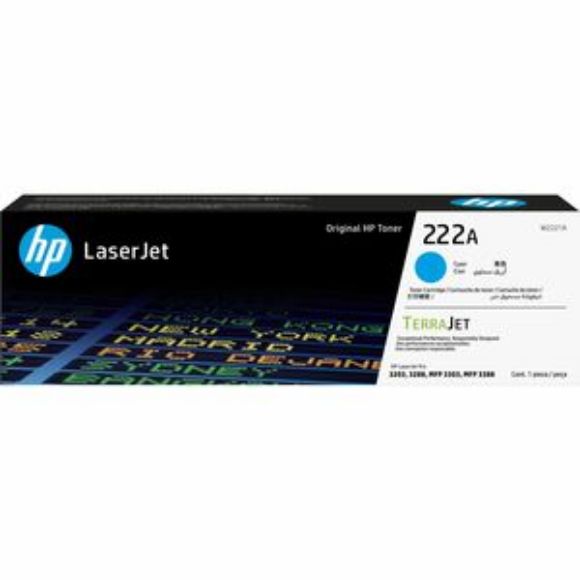 Imagen de HEWLETT PACKARD - HP 222A CYAN ORIGINAL LASERJET TONER CARTRIDGE