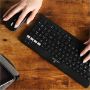 Imagen de PERFECT CHOICE - KIT TECLADO 2.4GHZ BT RECARGABLE ZEBRARY- NEGRO