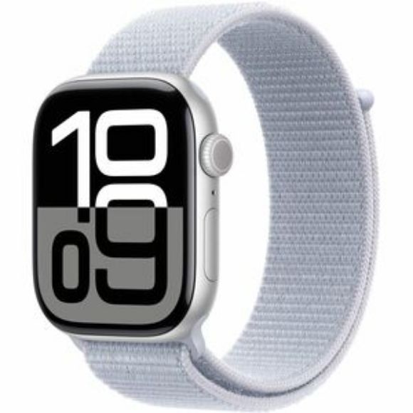 Imagen de APPLE - APPLE WATCH SERIES 10 GPS 46MM SILVER ALUMINIUM CASE WITH BLUE CLO