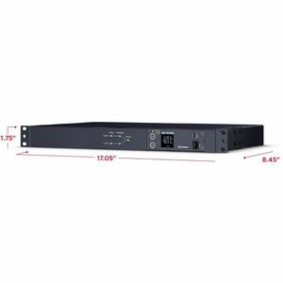 Imagen de CYBER POWER - METERED ATS PDU 20A 1U 120V 2 X NEMA L5-20P (L5-20P TO 5-20P AD