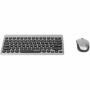 Imagen de IC - TECLADO Y MOUSE OPTICO INALAMBR NEGRO PLATA MINI COMBO