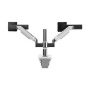 Imagen de HUMANSCALE - HUMANSCALE ARM M/FLEX TWO MON W /SLIDER DUAL ARM B D/L AL/PL