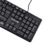 Imagen de PAQ. C/2 - TECHZONE - TECLADO ALAMBRICO TECHZONE BASI CO NEGRO ABS 105 TECLAS QWERTY CABL