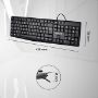 Imagen de PAQ. C/2 - TECHZONE - TECLADO ALAMBRICO TECHZONE BASI CO NEGRO ABS 105 TECLAS QWERTY CABL