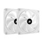 Imagen de CORSAIR - VENTILADORES CORSAIR KIT 2 PZS QX ICUE LINK QX140 BLANCO 140MM RGB