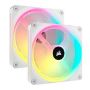 Imagen de CORSAIR - VENTILADORES CORSAIR KIT 2 PZS QX ICUE LINK QX140 BLANCO 140MM RGB