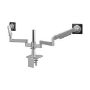 Imagen de HUMANSCALE - HUMANSCALE ARM M/F TWO MON DUAL ARM B 8 STRAIGHT L/D L PLATA