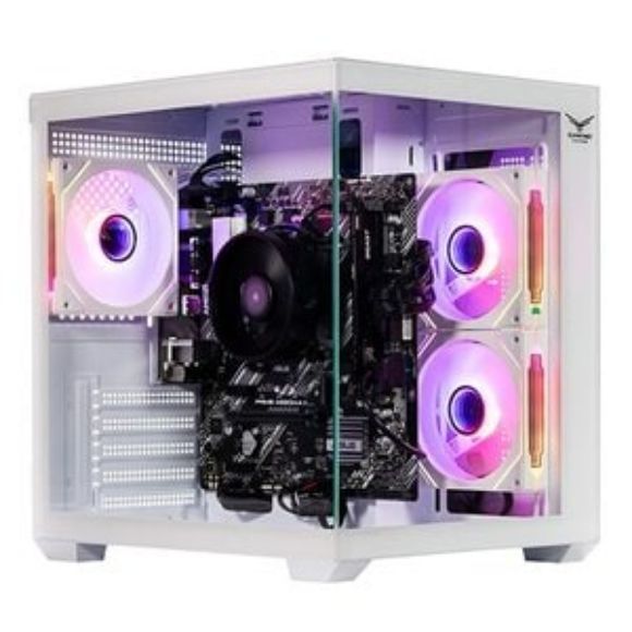 Imagen de NACEB - NACEB GABINETE GAMER C/VENTANA M-ATX BLANCO 3 VENTILADORES RGB NA-