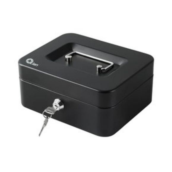 Imagen de QIAN - CAJN DE DINERO DE METAL QIAN CO ARTIMENTOS CON LLAVE MONEDAS COLOR