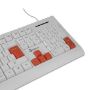 Imagen de PAQ. C/2 - QIAN - GETTTECH TECLADO COLORIDO BLANC USB VIDA TIL DE 8 MILLONES DE PU