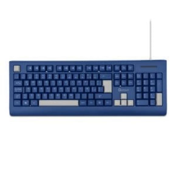 Imagen de PAQ. C/2 - QIAN - GETTTECH TECLADO COLORIDO AZUL ONES USB CON REPOSAMANOS AZU