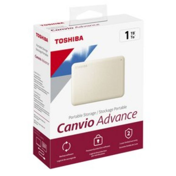 Imagen de POWER & CO - DISCO PORTATIL TOSHIBA CANVIO ADVANCE V10 BLANCO 1TB