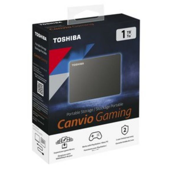 Imagen de POWER & CO - DISCO PORTATIL TOSHIBA CANVIO GAMING NEGRO 1TB