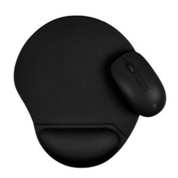 Imagen de PERFECT CHOICE - KIT MOUSE INALAMBRICO - TAPETE NEGRO