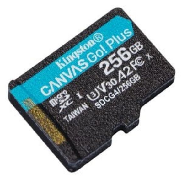 Imagen de KINGSTON - KINGSTON MEMORIA 256GB MICROSDX C CANVAS GO PLUS A2 U3 SIN ADP