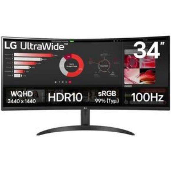 Imagen de LG - MONITOR ULTRAWIDE QHD CURVO 34IN 3440 X 1440 21:9 5 MS