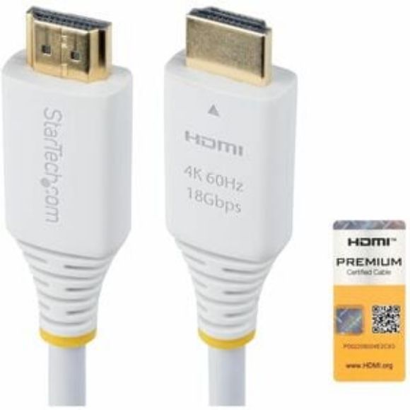 Imagen de PAQ. C/2 - STARTECH - CABLE HDMI CERTIFICADO PREMIUM ALTA VELOCIDAD 4K 3M - BLANCO