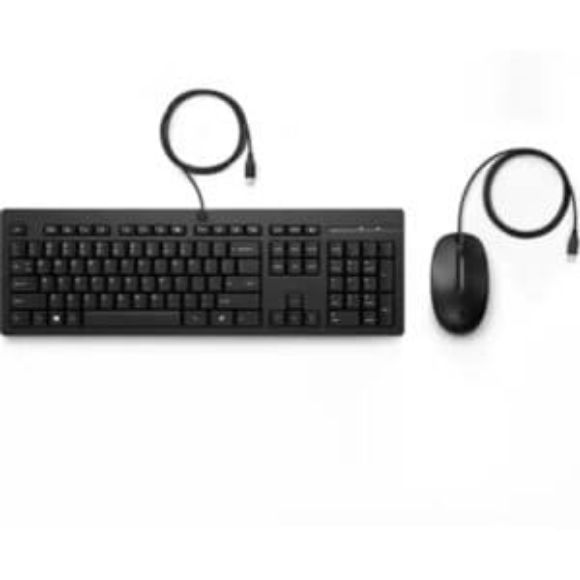 Imagen de HEWLETT PACKARD - COMBO TECLADO Y MOUSE OPTICO HP 225 CON CABLE USB-A 1200DPI 1YW