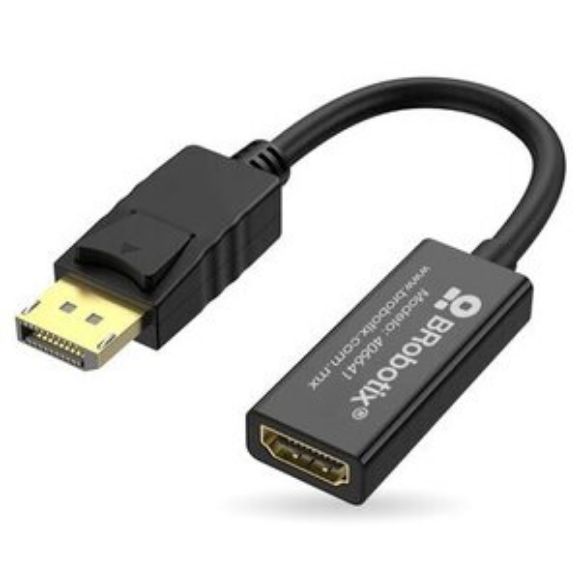 Imagen de PAQ. C/2 - DATA COMPONENTS - BROBOTIX ADAPTADOR DISPLAYPORT MACHO A HDMI HEMBRA COLOR NEGRO