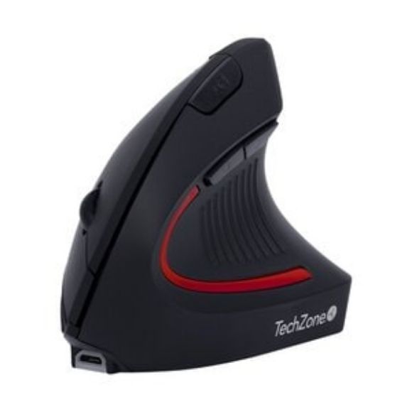 Imagen de TECHZONE - MOUSE ERGONOMICO TECHZONE VERTI TZMOUINA-06 INALAMBRICO USB NEGRO