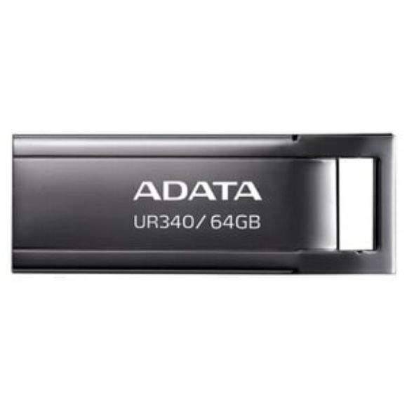 Imagen de PAQ. C/2 - ADATA - ADATA USB 64GB AROY-UR340-64GBK 3.2 NEGRO NIQUEL