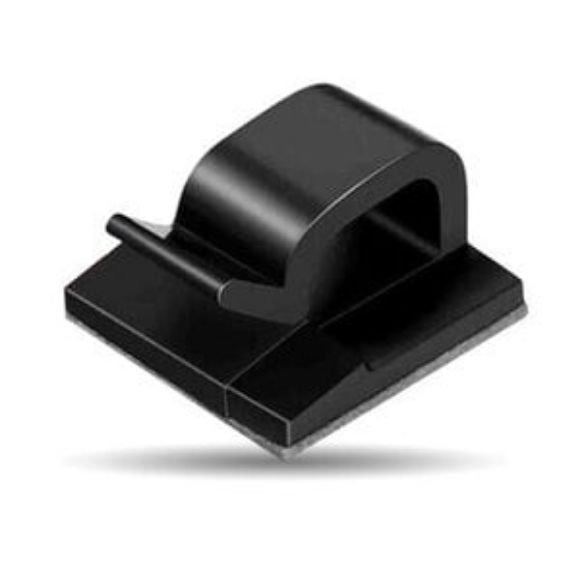 Imagen de PAQ. C/3 - DATA COMPONENTS - BROBOTIX ORGANIZADOR ADHESIVO P ARA CABLES 24 PIEZAS COLOR NEGRO.