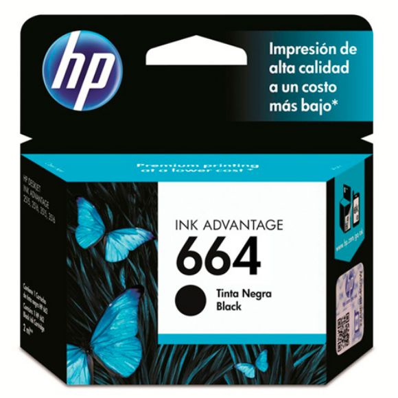 Imagen de HEWLETT PACKARD - TINTA NEGRA HP 664 F6V29AL