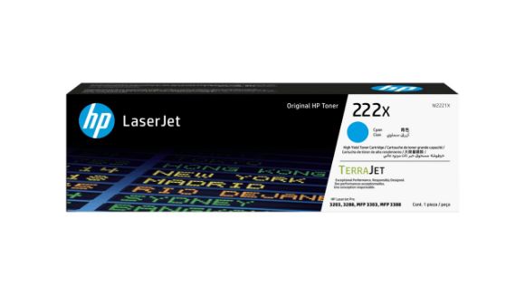 Imagen de HEWLETT PACKARD - HP 222X HIGH YIELD CYAN LASERJET TONER CARTRIDGE