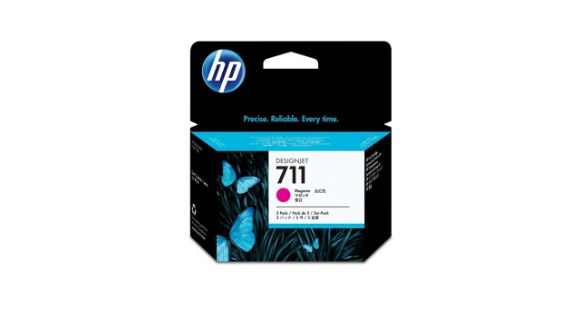 Imagen de HEWLETT PACKARD - HP 711 MAGENTA 3-PACK 29ML TINTA AMPLIO FORMATO CZ135A