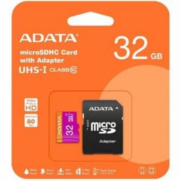 Imagen de PAQ. C/2 - ADATA - ADATA MICROSD 32GB CLASS10-RETA W/1 ADAPTER PREMIER AUSDH32GUICL10-