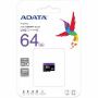 Imagen de PAQ. C/2 - ADATA - ADATA MICROSD 64GB CLASS10 - RETAIL MORADO AUSDX64GUICL10-RA1