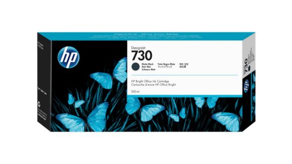 Imagen de HEWLETT PACKARD - HP 730 NEGRO MATTE 300ML TINTA AMPLIO FORMATO P2V71A