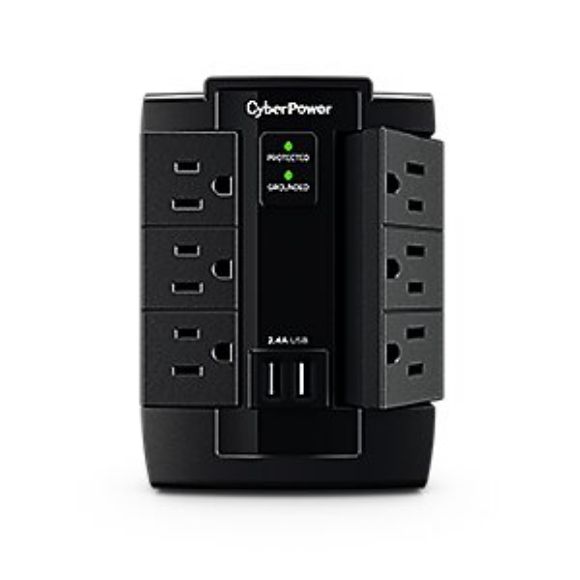 Imagen de CYBER POWER - CYBERPOWER P600WSURC1 6-OUTLET HOME OFFICE SURGE PROTECTOR WALL