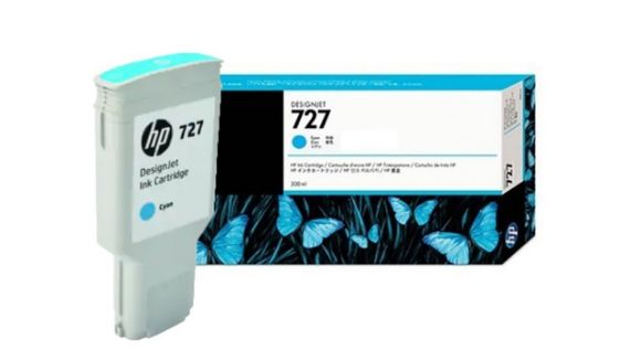 Imagen de HEWLETT PACKARD - HP 727 CYAN 300ML TINTA AMPLIO FORMATO F9J76A