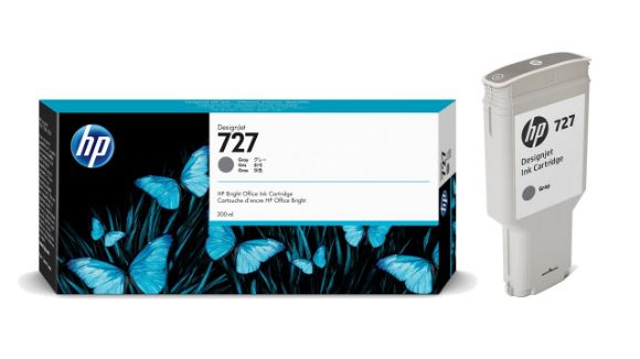 Imagen de HEWLETT PACKARD - HP 727 GRIS 300ML TINTA AMPLIO FORMATO F9J80A